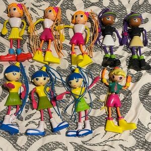 Vintage Betty Spaghetty Kids Toy Figures lot of 9